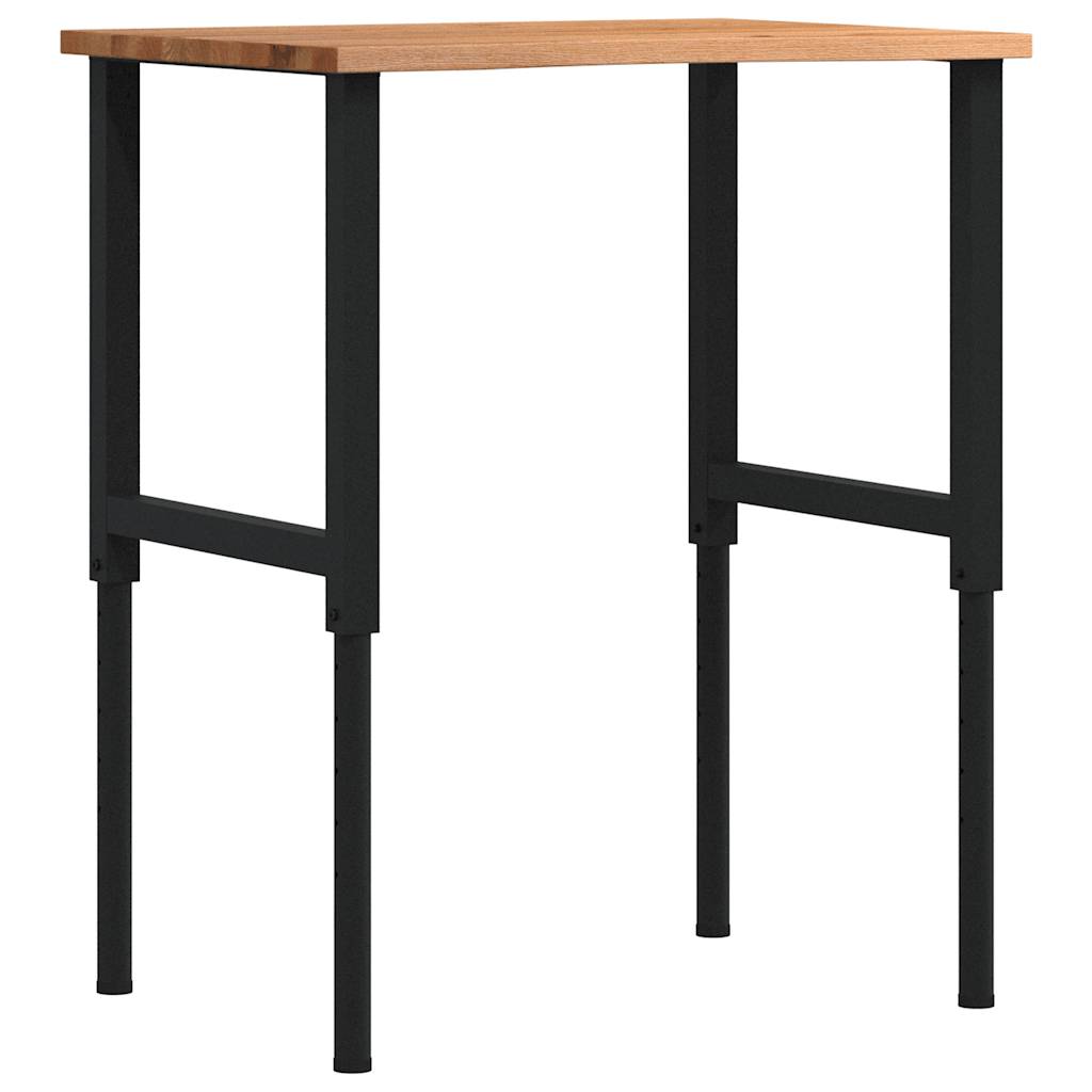 vidaXL Banc lucru maro 80x60x(71,5-98) cm lemn masiv stejar vidaXL Banc lucru maro 80x60x(71,5-98) cm lemn masiv stejar