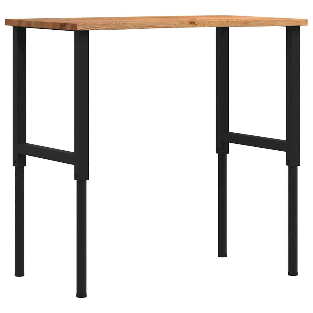 vidaXL Banc lucru maro 100x60x(71,5-98)cm lemn masiv stejar