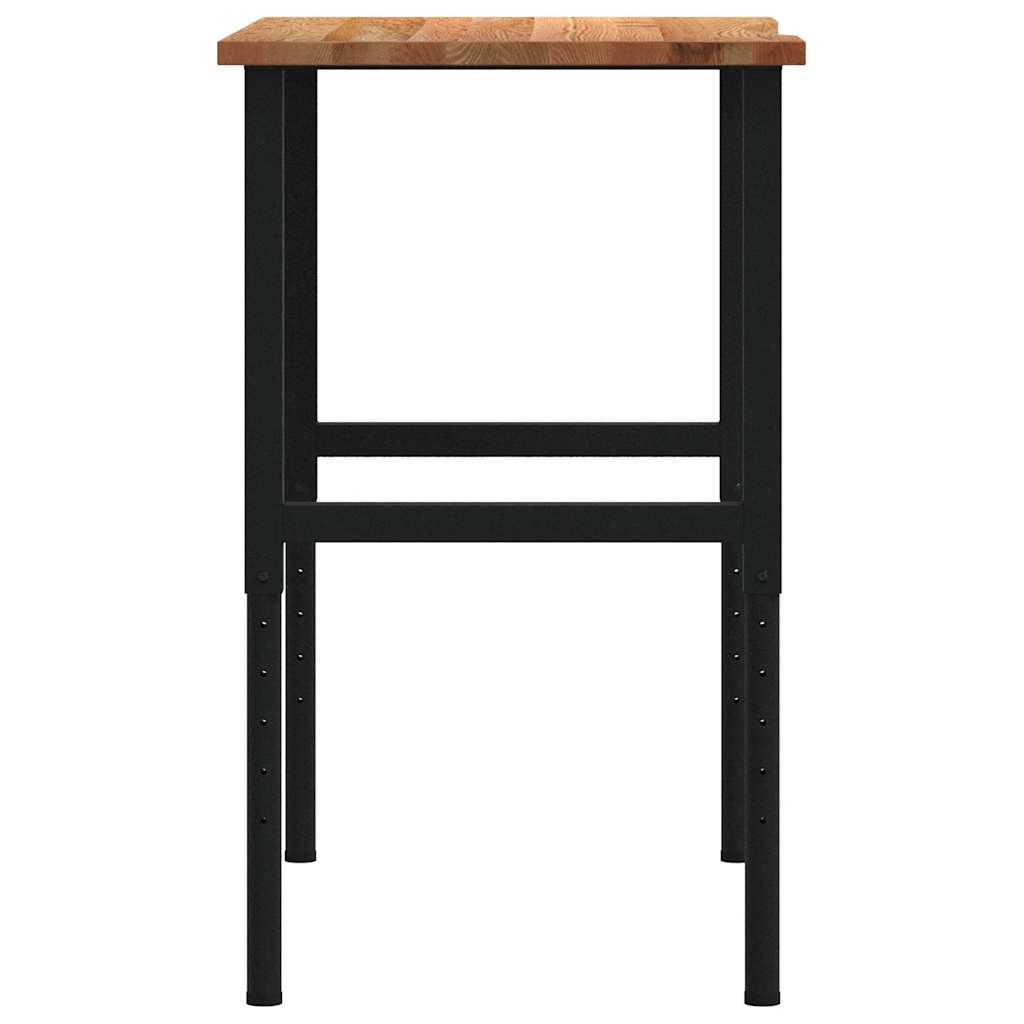 vidaXL Banc lucru maro 100x60x(71,5-98)cm lemn masiv stejar