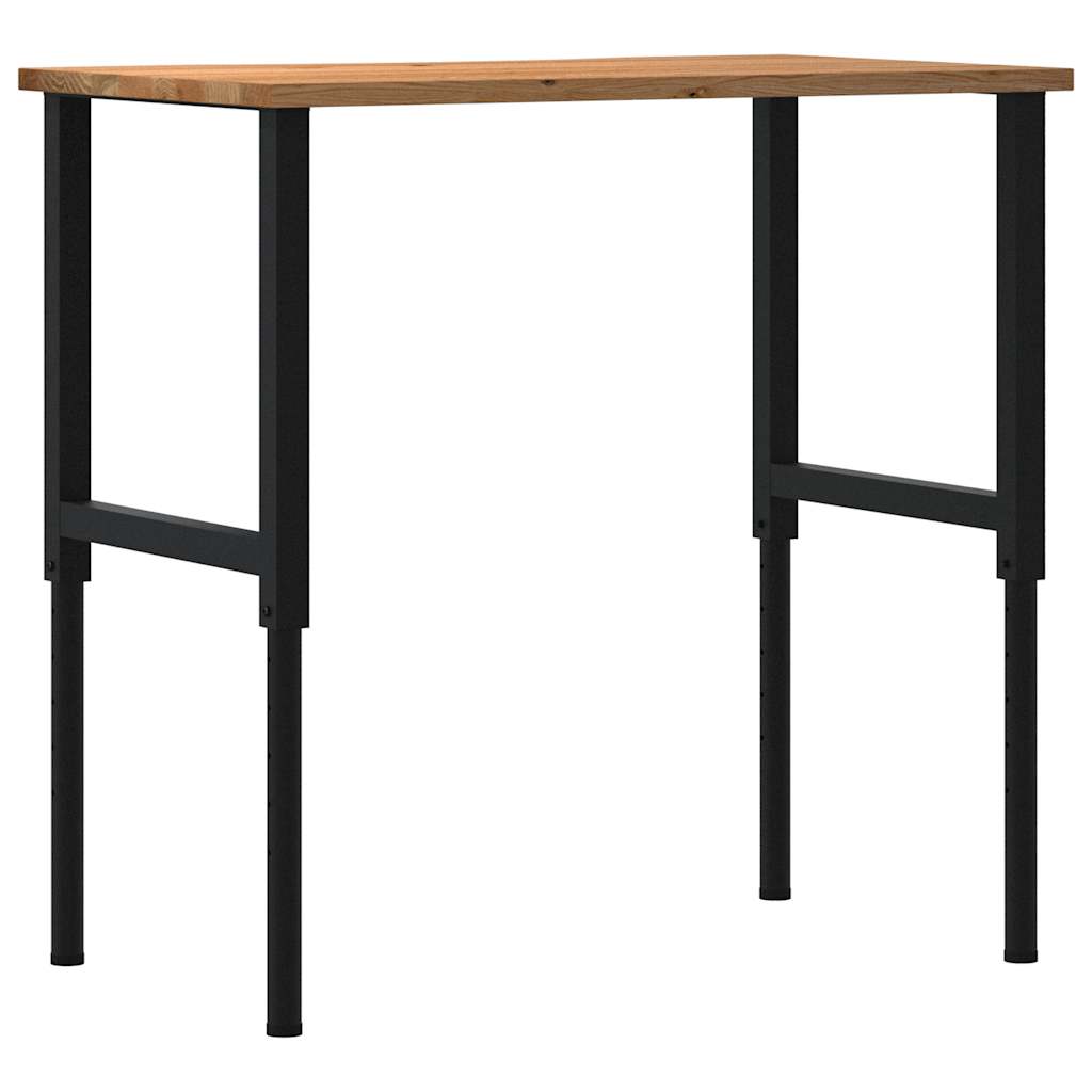 vidaXL Banc lucru maro 100x60x(71,5-98)cm lemn masiv stejar