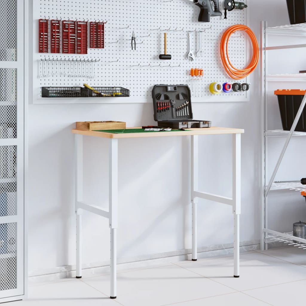 vidaXL Banc lucru 100x60x(71,5-98) cm lemn masiv stejar dreptunghiular vidaXL Banc lucru 100x60x(71,5-98) cm lemn masiv stejar dreptunghiular
