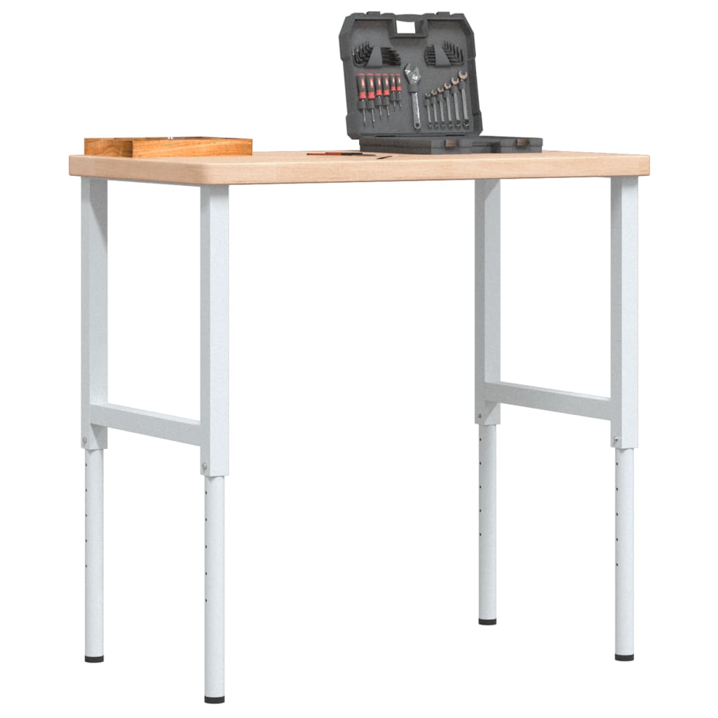 vidaXL Banc lucru 100x60x(73-99,5) cm lemn masiv stejar dreptunghiular vidaXL Banc lucru 100x60x(73-99,5) cm lemn masiv stejar dreptunghiular