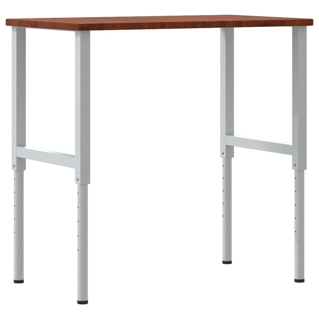 vidaXL Banc lucru maro 100x60x(71,5-98)cm lemn masiv stejar dreptunghi