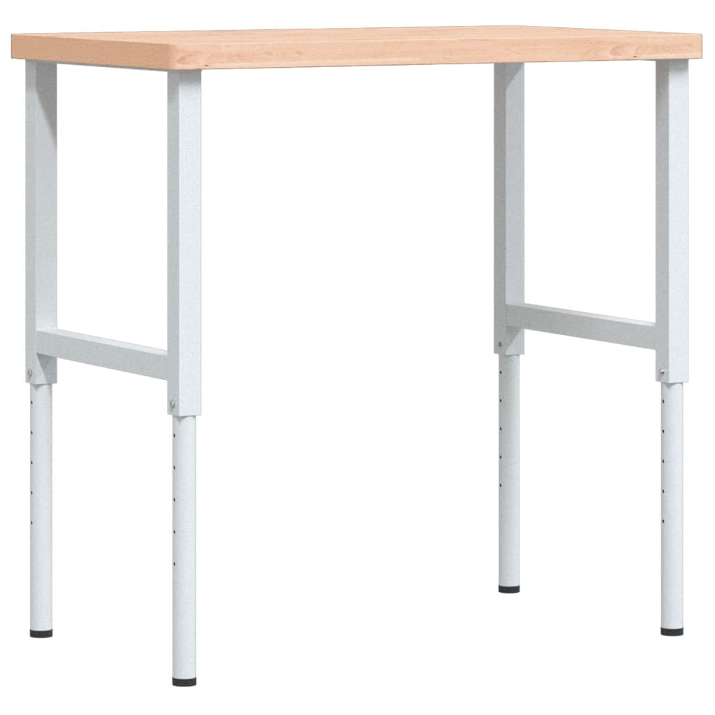 vidaXL Banc de lucru 100x60x(73-99,5) cm lemn masiv fag dreptunghiular vidaXL Banc de lucru 100x60x(73-99,5) cm lemn masiv fag dreptunghiular