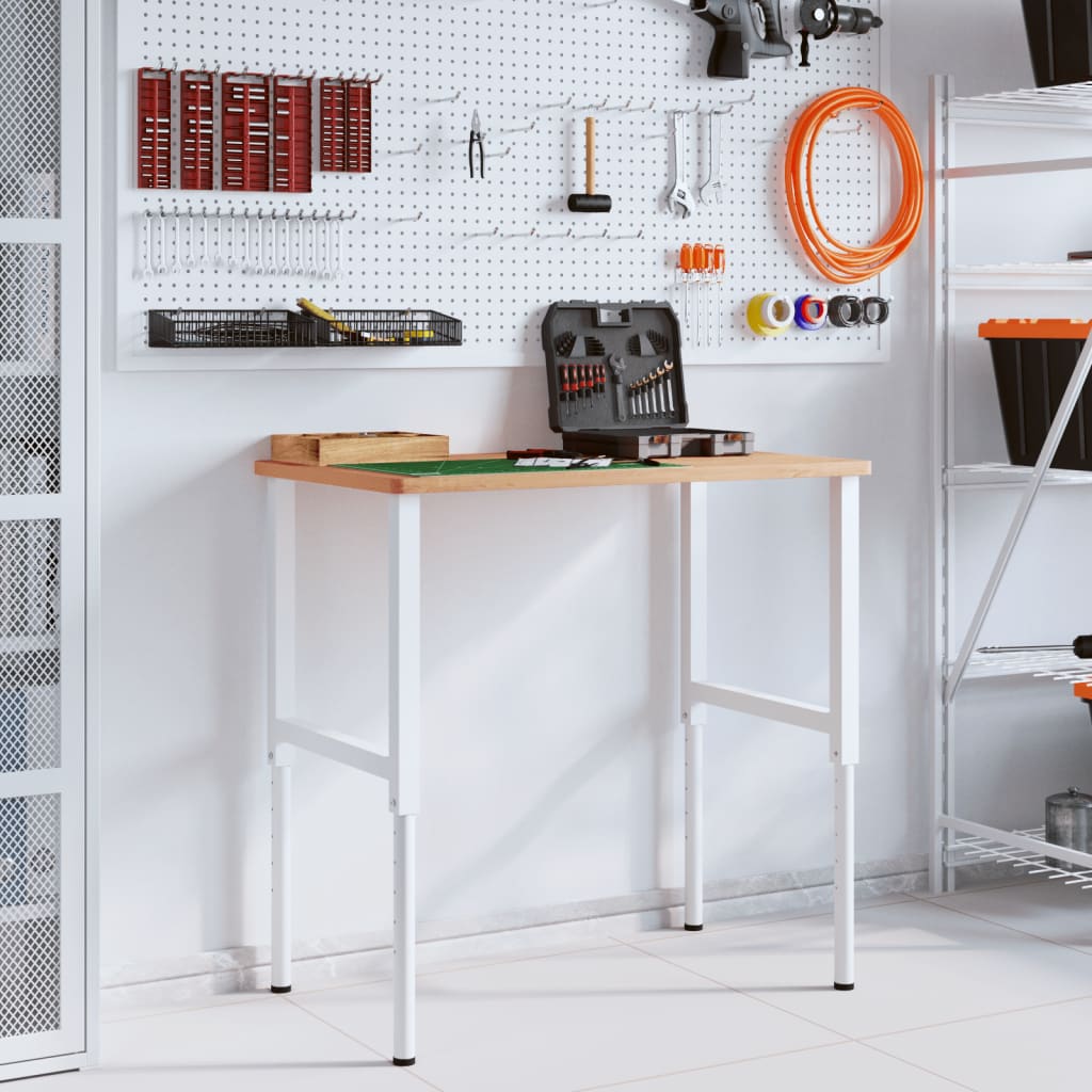 vidaXL Banc lucru 100x60x(71,5-98) cm lemn masiv fag, dreptunghiular vidaXL Banc lucru 100x60x(71,5-98) cm lemn masiv fag, dreptunghiular