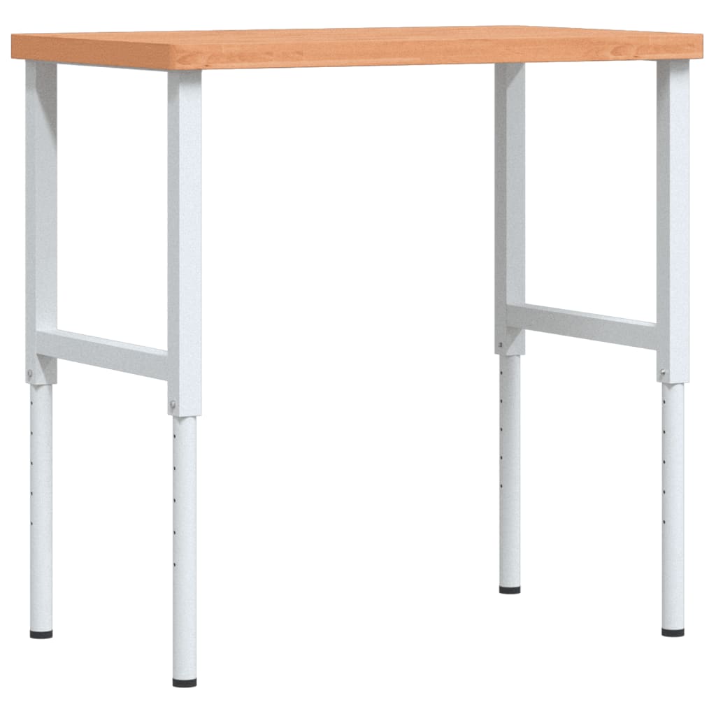 vidaXL Banc de lucru 100x60x(73-99,5) cm lemn masiv fag dreptunghiular vidaXL Banc de lucru 100x60x(73-99,5) cm lemn masiv fag dreptunghiular