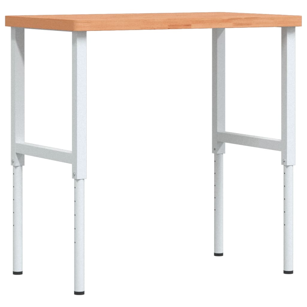 vidaXL Banc de lucru 100x60x(73-99,5) cm lemn masiv fag dreptunghiular vidaXL Banc de lucru 100x60x(73-99,5) cm lemn masiv fag dreptunghiular