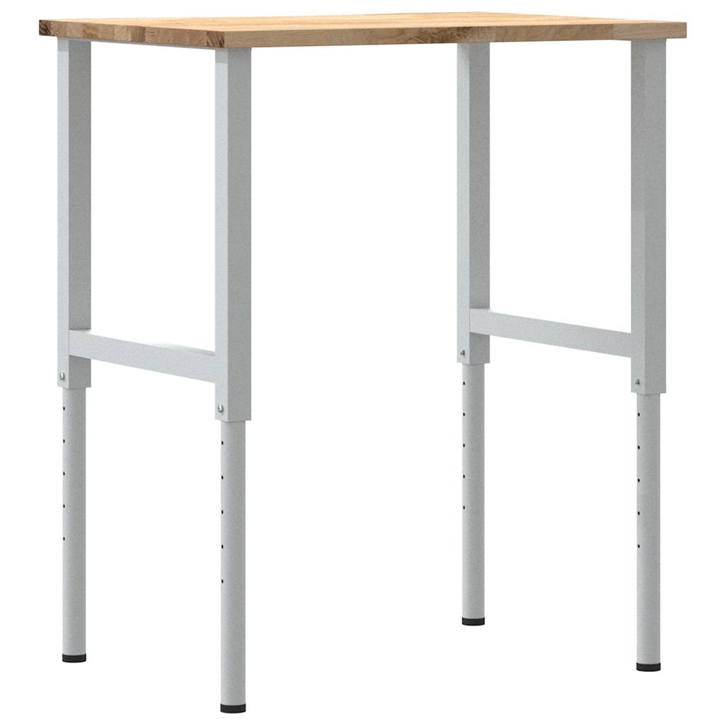 vidaXL Banc lucru 80x60x(71,5-98) cm lemn masiv stejar vidaXL Banc lucru 80x60x(71,5-98) cm lemn masiv stejar