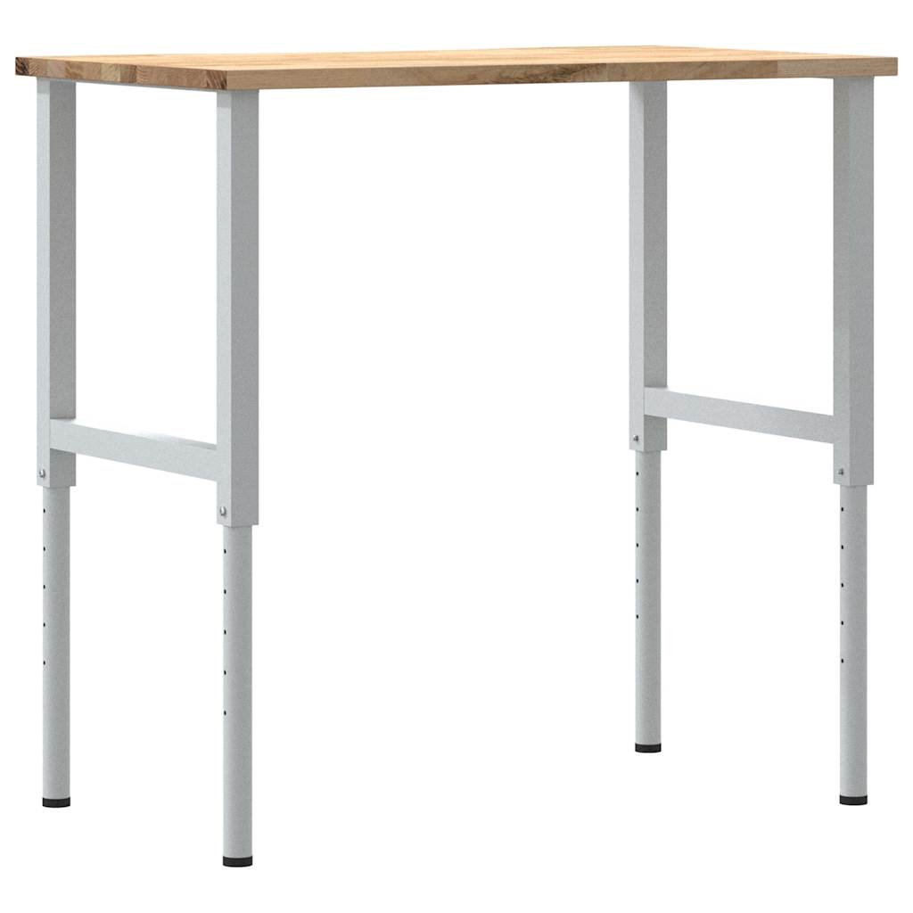 vidaXL Banc lucru 100x60x(71,5-98) cm lemn masiv stejar