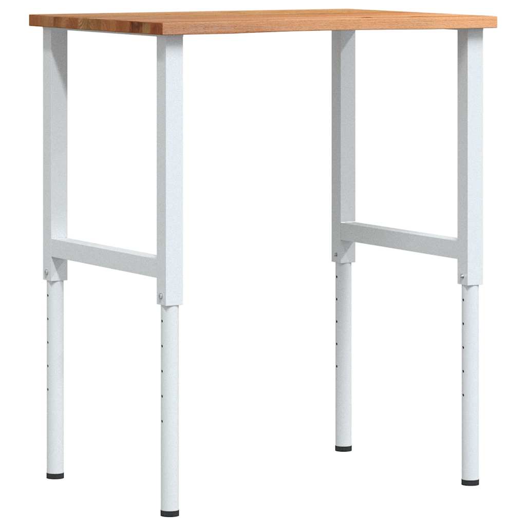 vidaXL Banc lucru maro 80x60x(71,5-98) cm lemn masiv stejar vidaXL Banc lucru maro 80x60x(71,5-98) cm lemn masiv stejar
