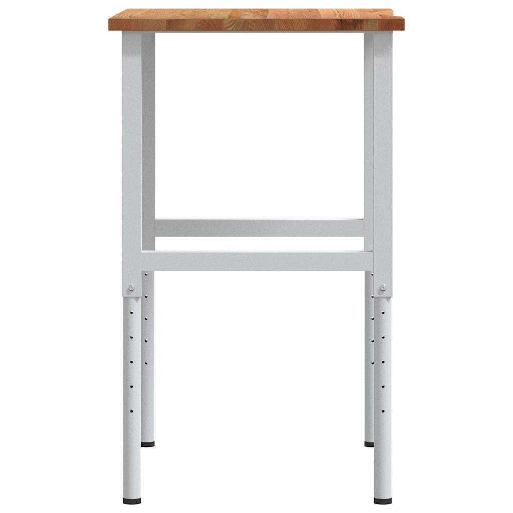 vidaXL Banc lucru maro 80x60x(71,5-98) cm lemn masiv stejar vidaXL Banc lucru maro 80x60x(71,5-98) cm lemn masiv stejar