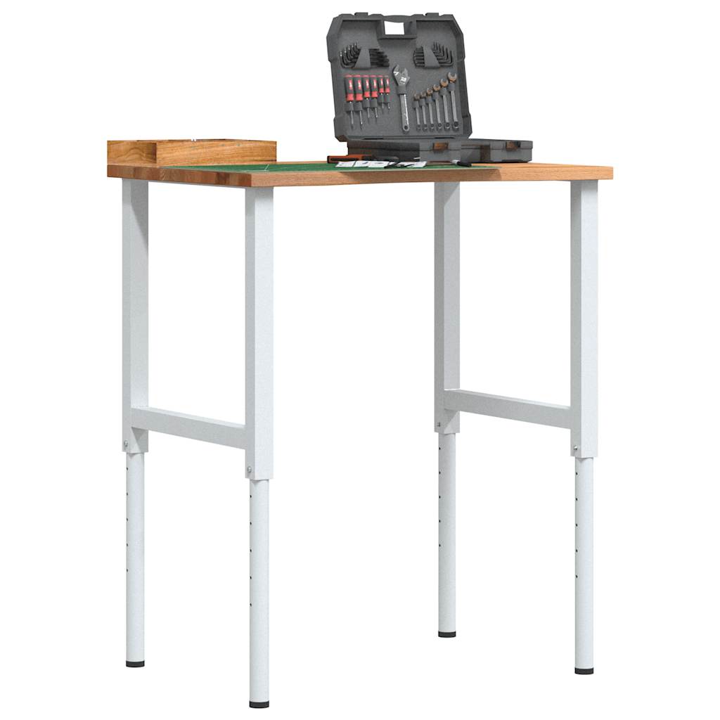 vidaXL Banc lucru maro 80x60x(71,5-98) cm lemn masiv stejar vidaXL Banc lucru maro 80x60x(71,5-98) cm lemn masiv stejar