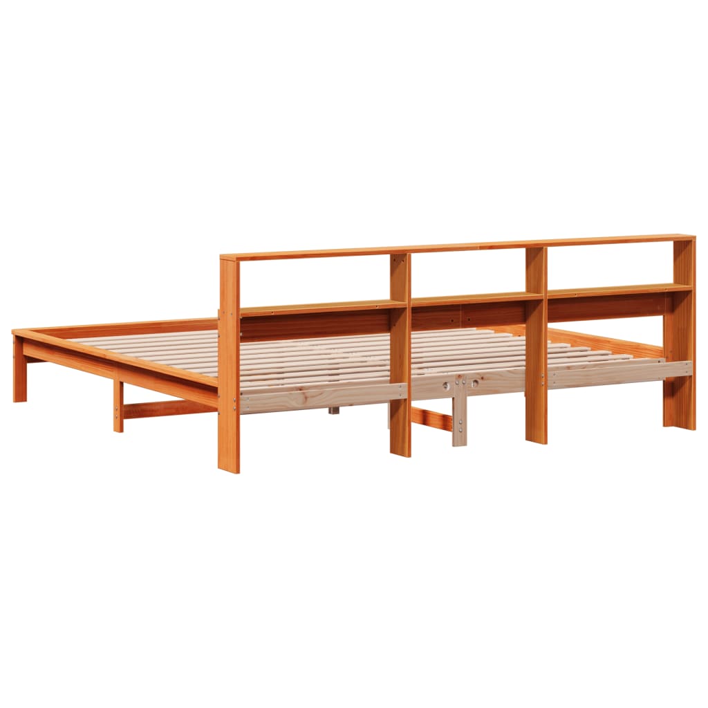 vidaXL Cadru de pat fără saltea, maro ceruit 200x200 cm lemn masiv pin