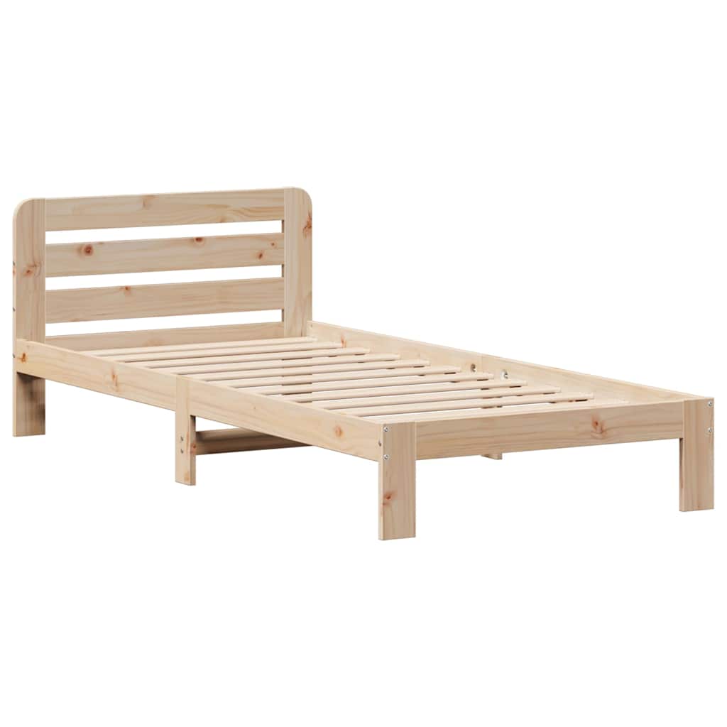 vidaXL Cadru de pat fără saltea, 90x200 cm, lemn masiv pin vidaXL Cadru de pat fără saltea, 90x200 cm, lemn masiv pin