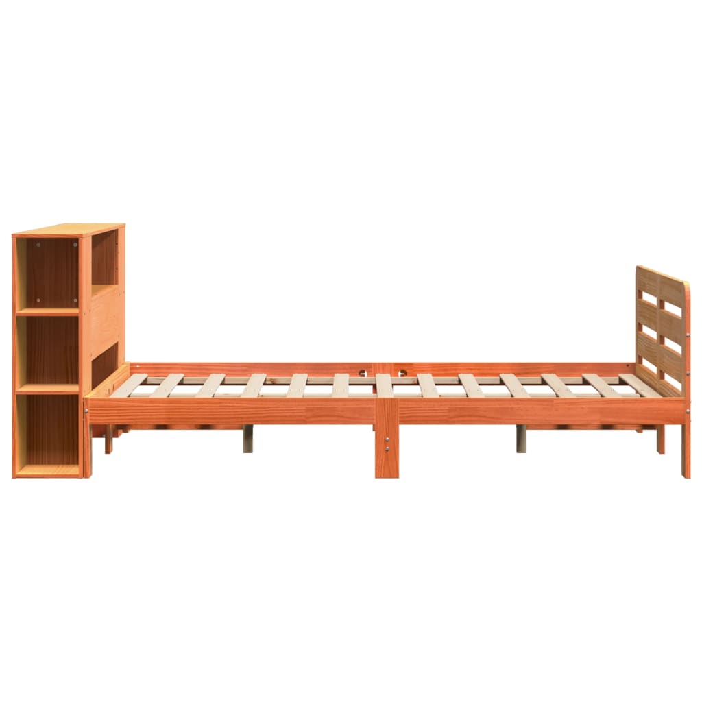 vidaXL Cadru de pat fără saltea, maro ceruit 140x200 cm lemn masiv pin vidaXL Cadru de pat fără saltea, maro ceruit 140x200 cm lemn masiv pin