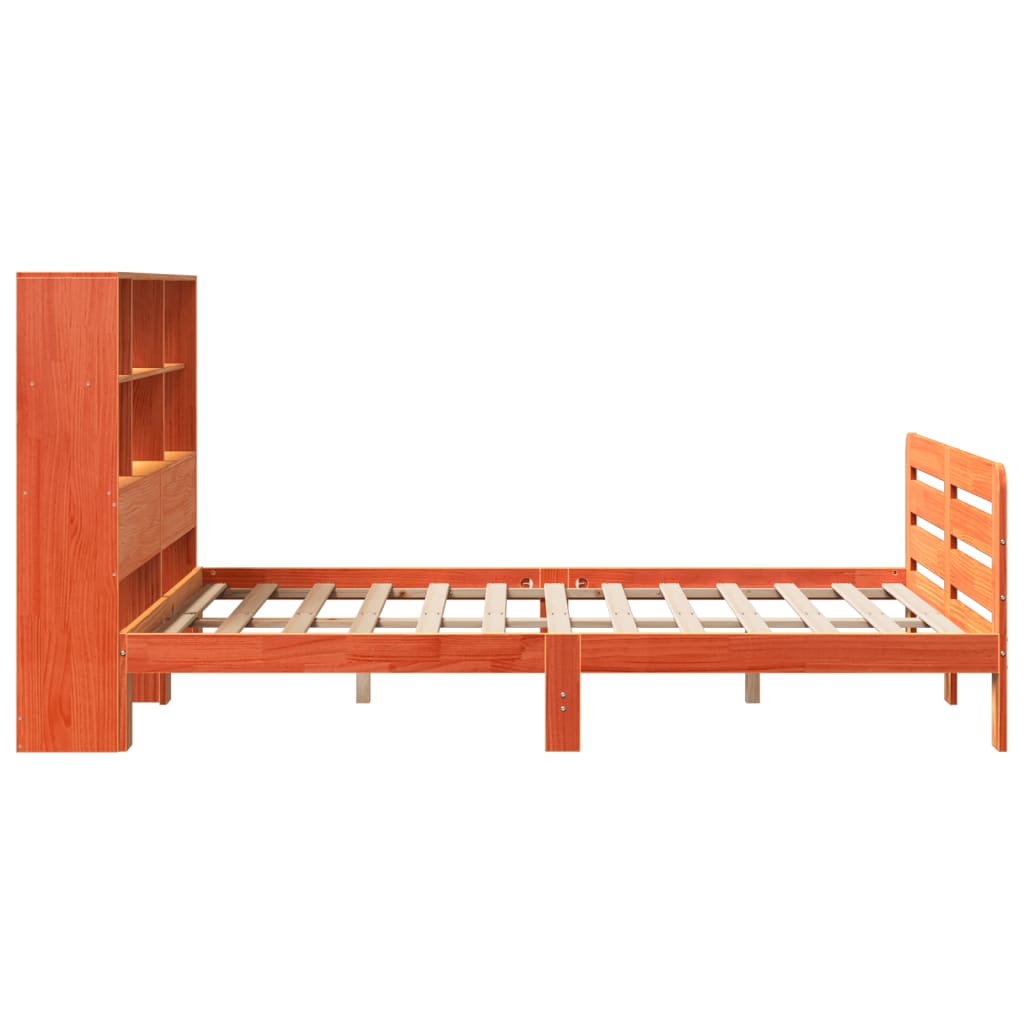 vidaXL Cadru de pat fără saltea, maro ceruit 140x200 cm lemn masiv pin vidaXL Cadru de pat fără saltea, maro ceruit 140x200 cm lemn masiv pin