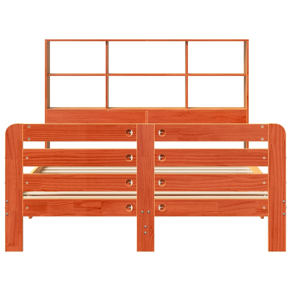 vidaXL Cadru de pat fără saltea, maro ceruit 150x200 cm lemn masiv pin vidaXL Cadru de pat fără saltea, maro ceruit 150x200 cm lemn masiv pin