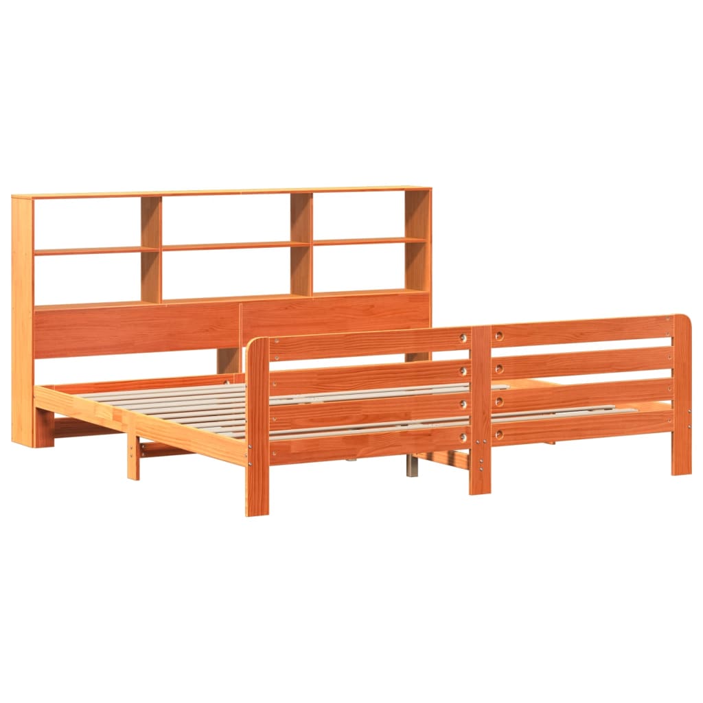 vidaXL Cadru de pat fără saltea, maro ceruit 180x200 cm lemn masiv pin vidaXL Cadru de pat fără saltea, maro ceruit 180x200 cm lemn masiv pin