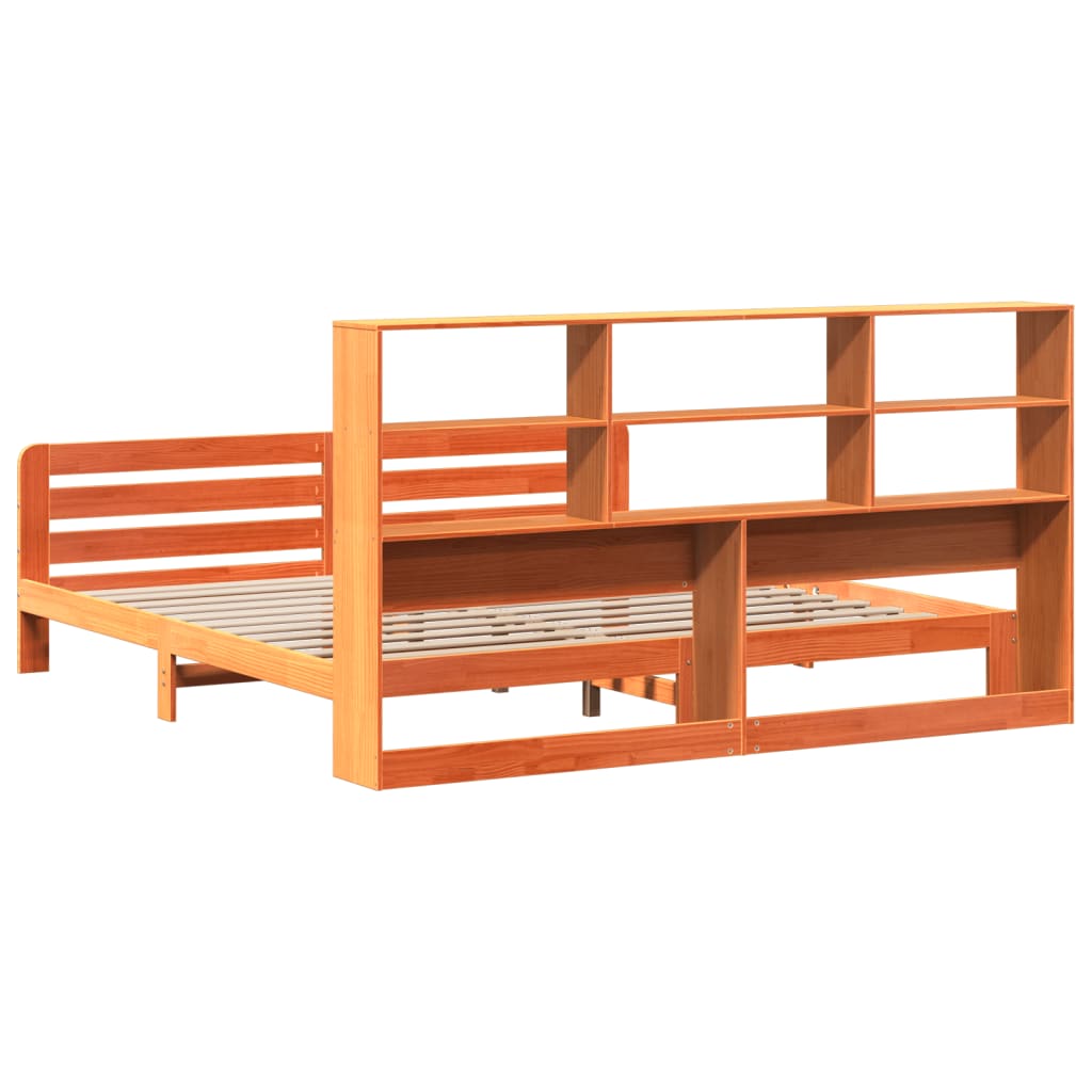 vidaXL Cadru de pat fără saltea, maro ceruit 200x200 cm lemn masiv pin
