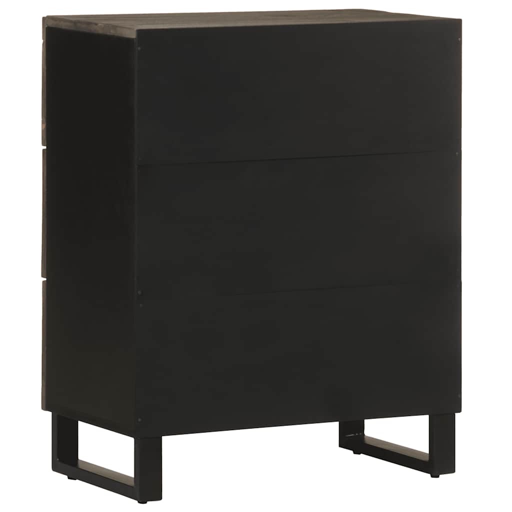 vidaXL Bufete 2 buc Negru 60x33x75 cm Lemn masiv Mango