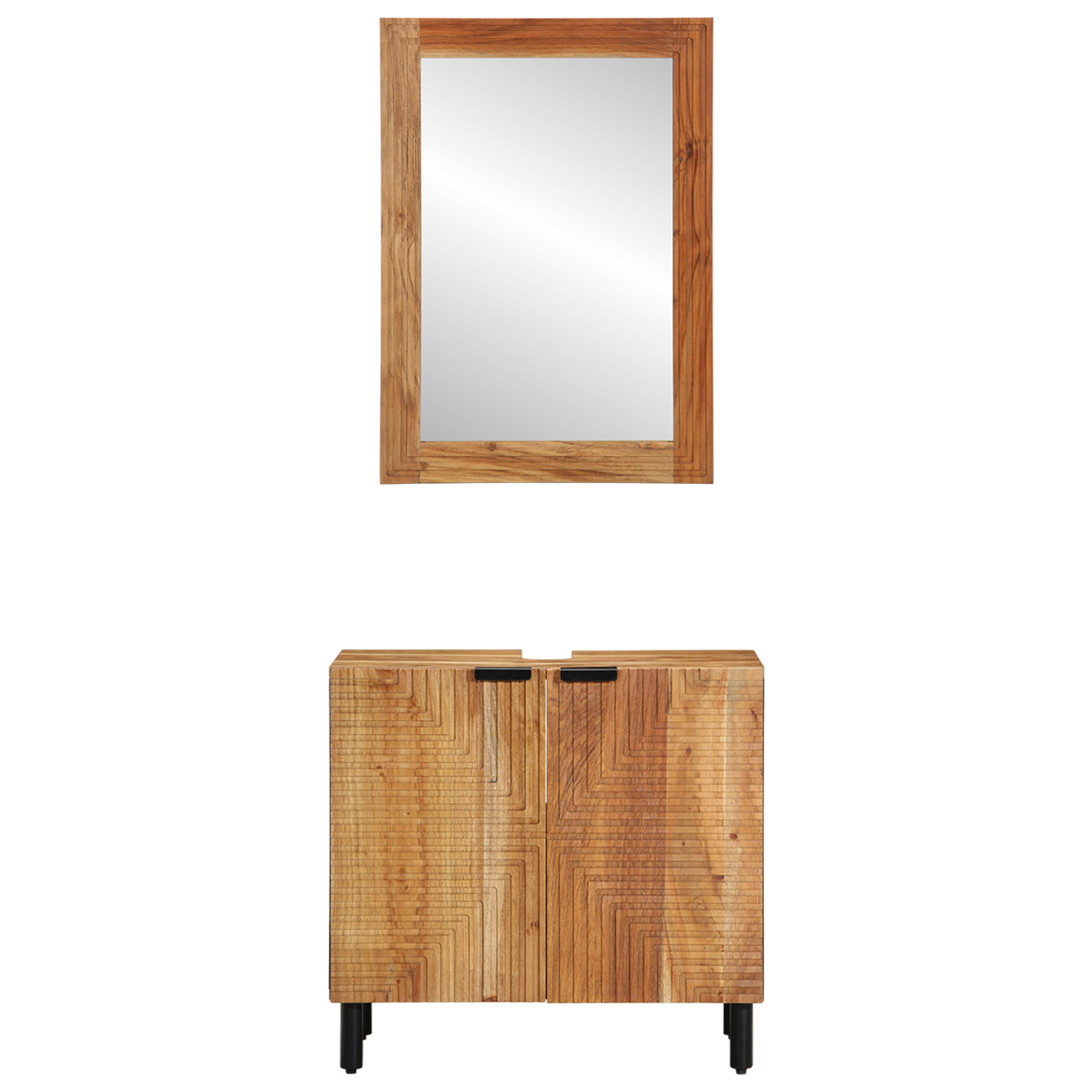vidaXL Set de mobilier pentru baie 2 piese din lemn masiv de acacia vidaXL Set de mobilier pentru baie 2 piese din lemn masiv de acacia