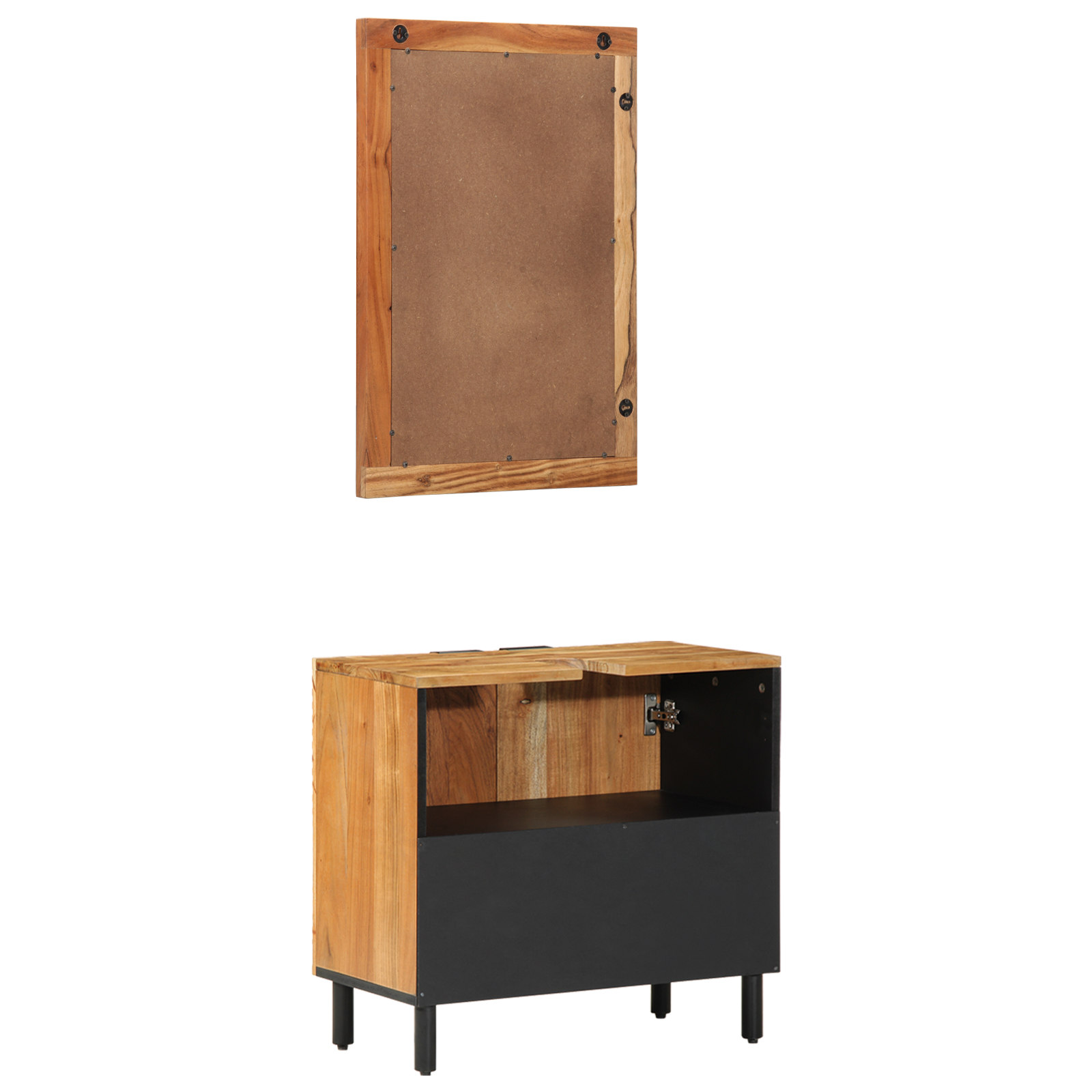 vidaXL Set de mobilier pentru baie 2 piese din lemn masiv de acacia vidaXL Set de mobilier pentru baie 2 piese din lemn masiv de acacia