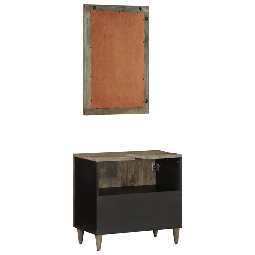 vidaXL Set mobilier de baie, 2 piese, lemn masiv de mango vidaXL Set mobilier de baie, 2 piese, lemn masiv de mango