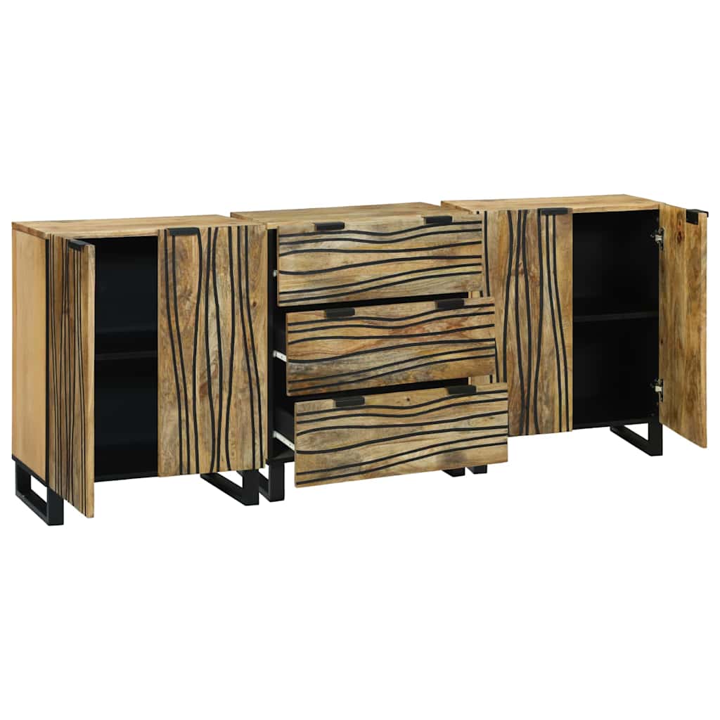 vidaXL Set de mobilier pentru baie cu sertar 3 pcs Maro Lemn compozit