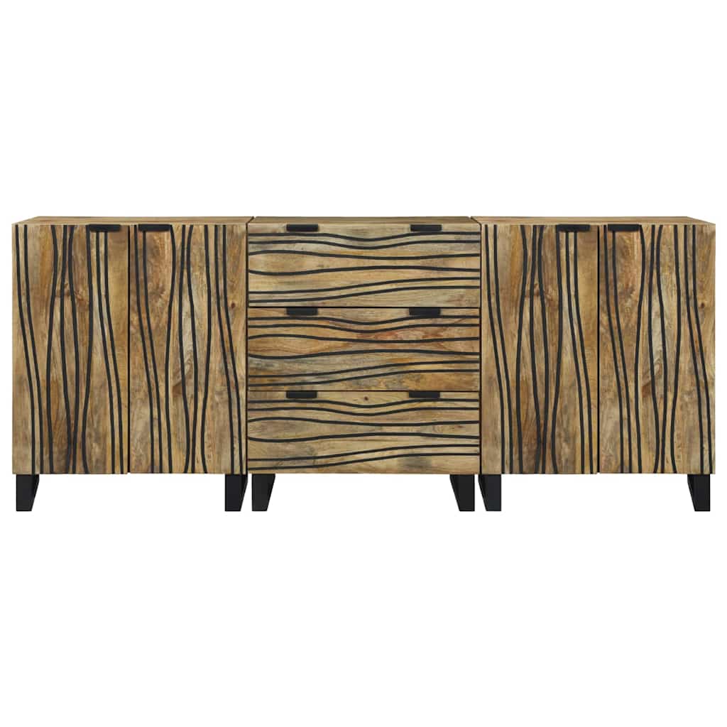 vidaXL Set de mobilier pentru baie cu sertar 3 pcs Maro Lemn compozit