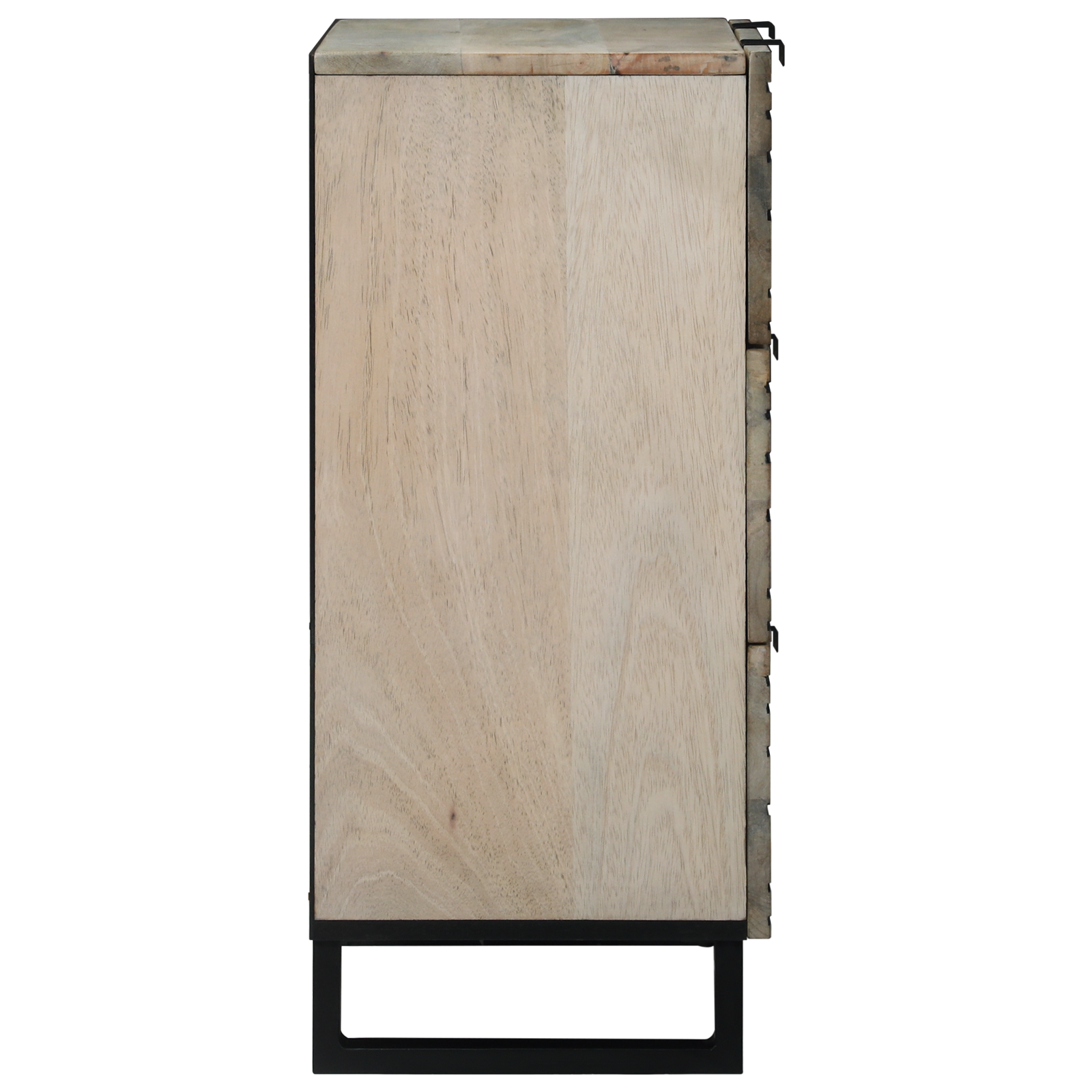 vidaXL Bufeturi 2 pcs Alb 60 x 33.5 x 75 cm Lemn masiv de mango
