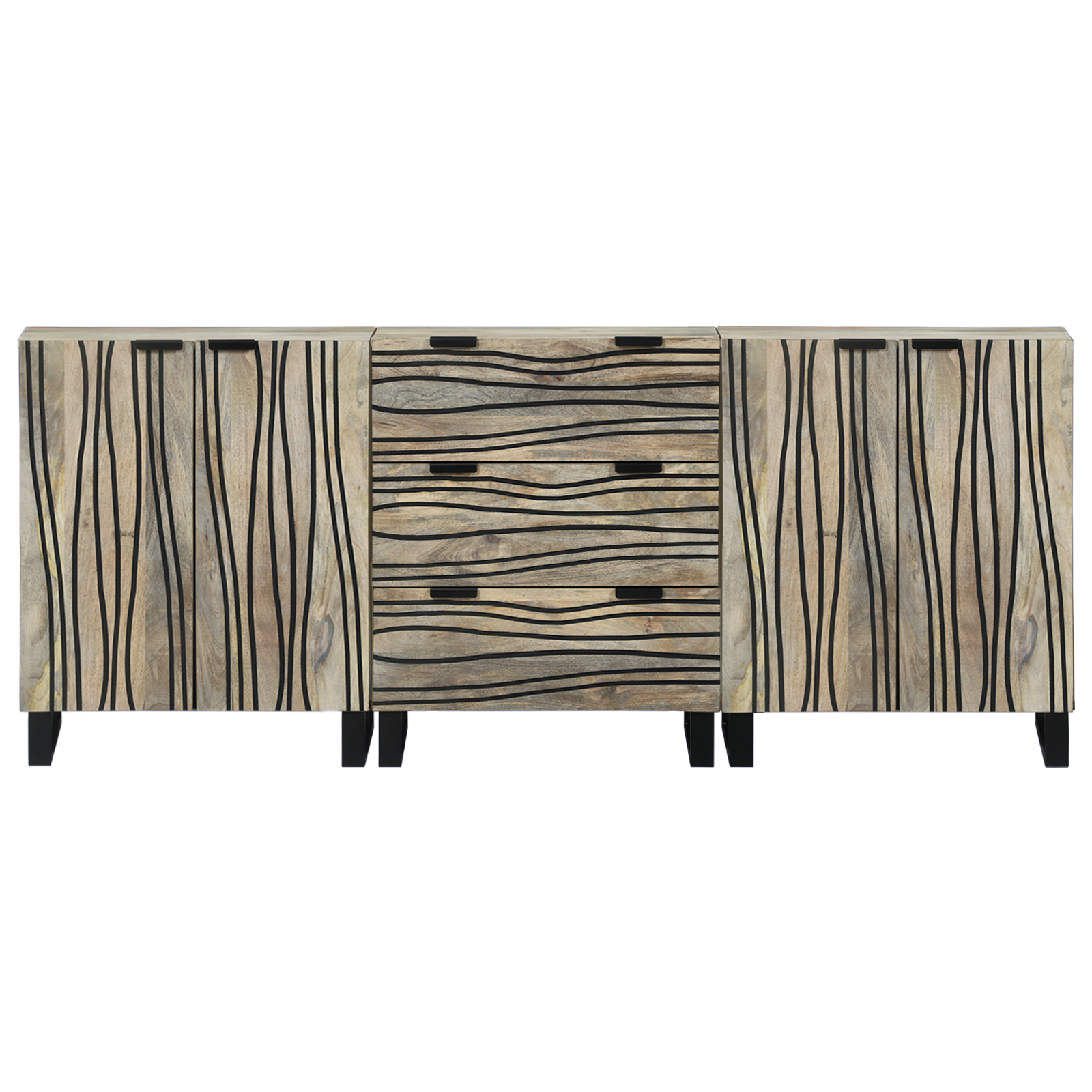 vidaXL Set de mobilier pentru baie cu raft 3 pcs Alb 180 x 33 x 75 cm vidaXL Set de mobilier pentru baie cu raft 3 pcs Alb 180 x 33 x 75 cm