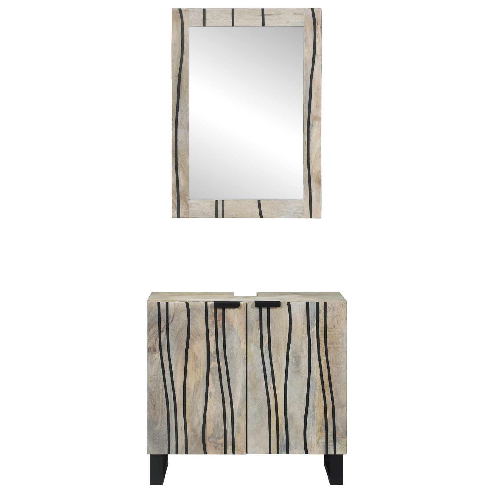 vidaXL Set de mobilier pentru baie cu raft 2 pcs Alb 62 x 33 x 58 cm vidaXL Set de mobilier pentru baie cu raft 2 pcs Alb 62 x 33 x 58 cm