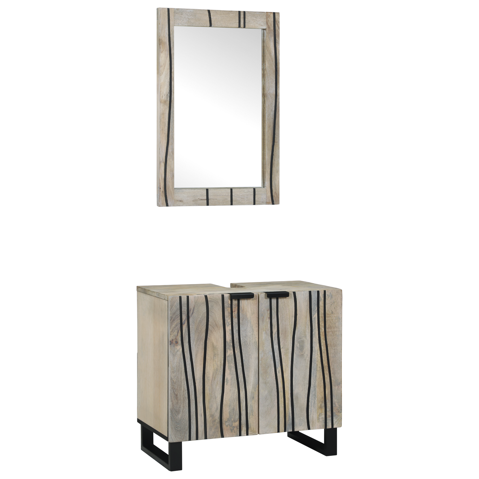 vidaXL Set de mobilier pentru baie cu raft 2 pcs Alb 62 x 33 x 58 cm vidaXL Set de mobilier pentru baie cu raft 2 pcs Alb 62 x 33 x 58 cm