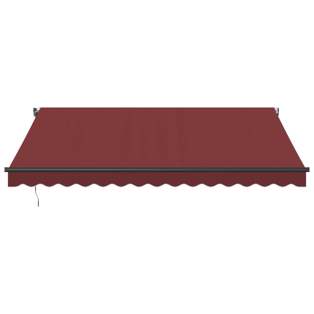 vidaXL Copertina retractabilă automat cu LED-uri, vișiniu, 400x300 cm