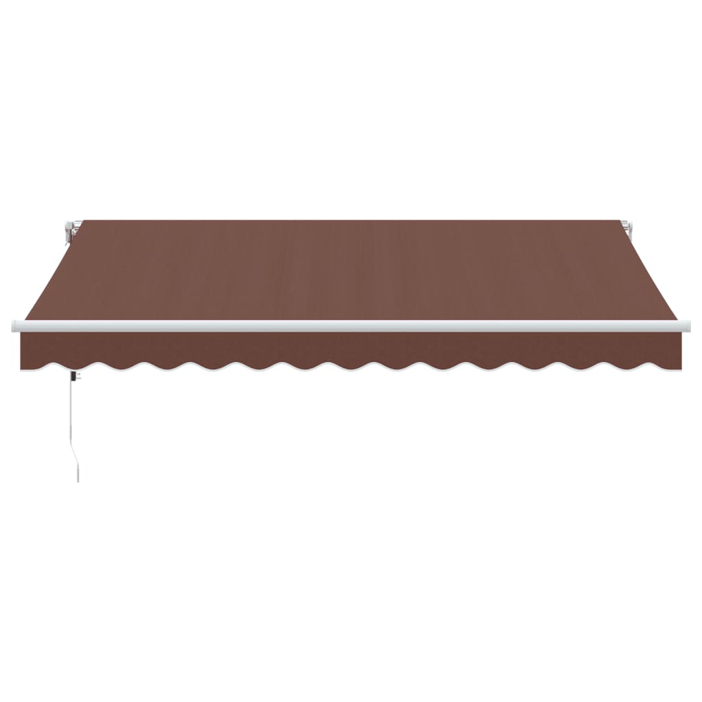 vidaXL Copertina retractabilă automat, maro, 350x250 cm