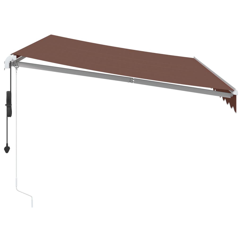 vidaXL Copertina retractabilă automat, maro, 350x250 cm