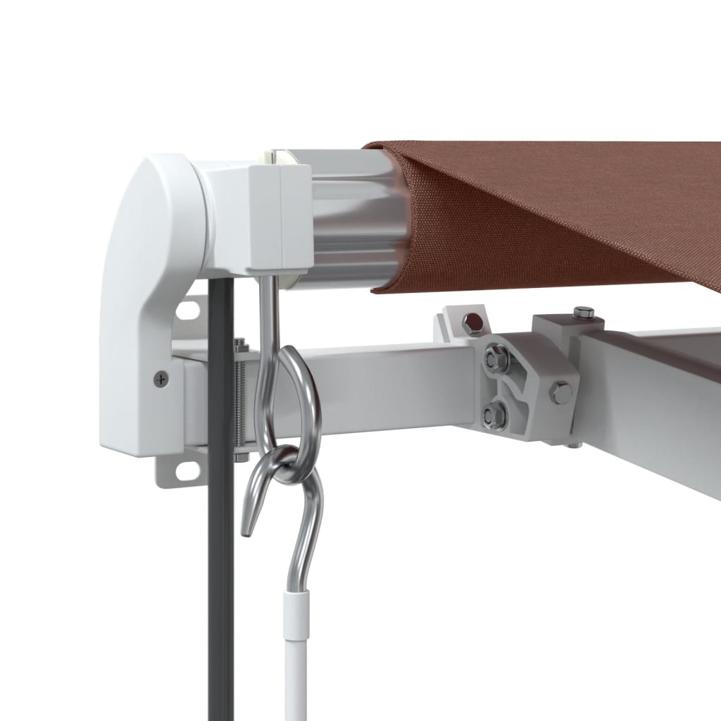 vidaXL Copertina retractabilă automat, maro, 350x250 cm