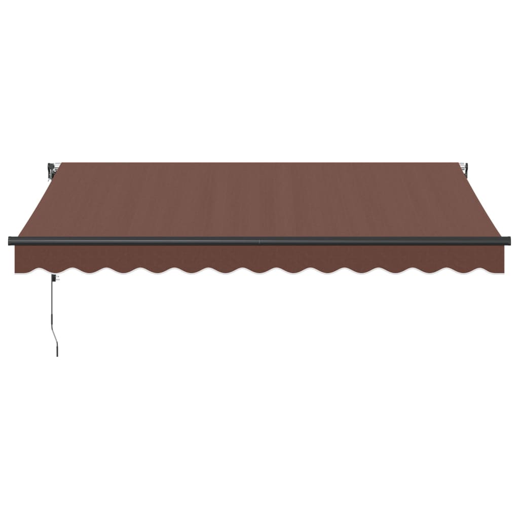 vidaXL Copertina retractabilă automat, maro, 350x250 cm
