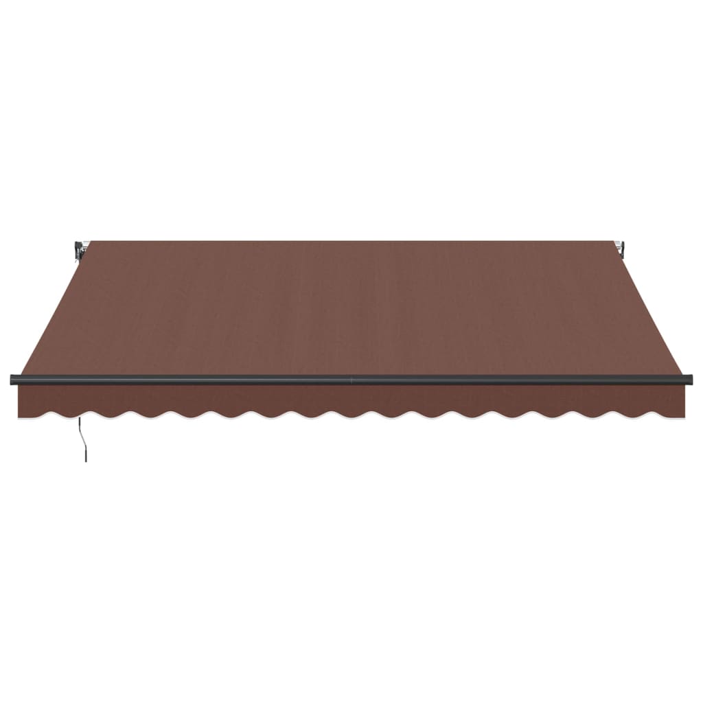 vidaXL Copertina retractabilă automat cu LED-uri, maro, 400x300 cm
