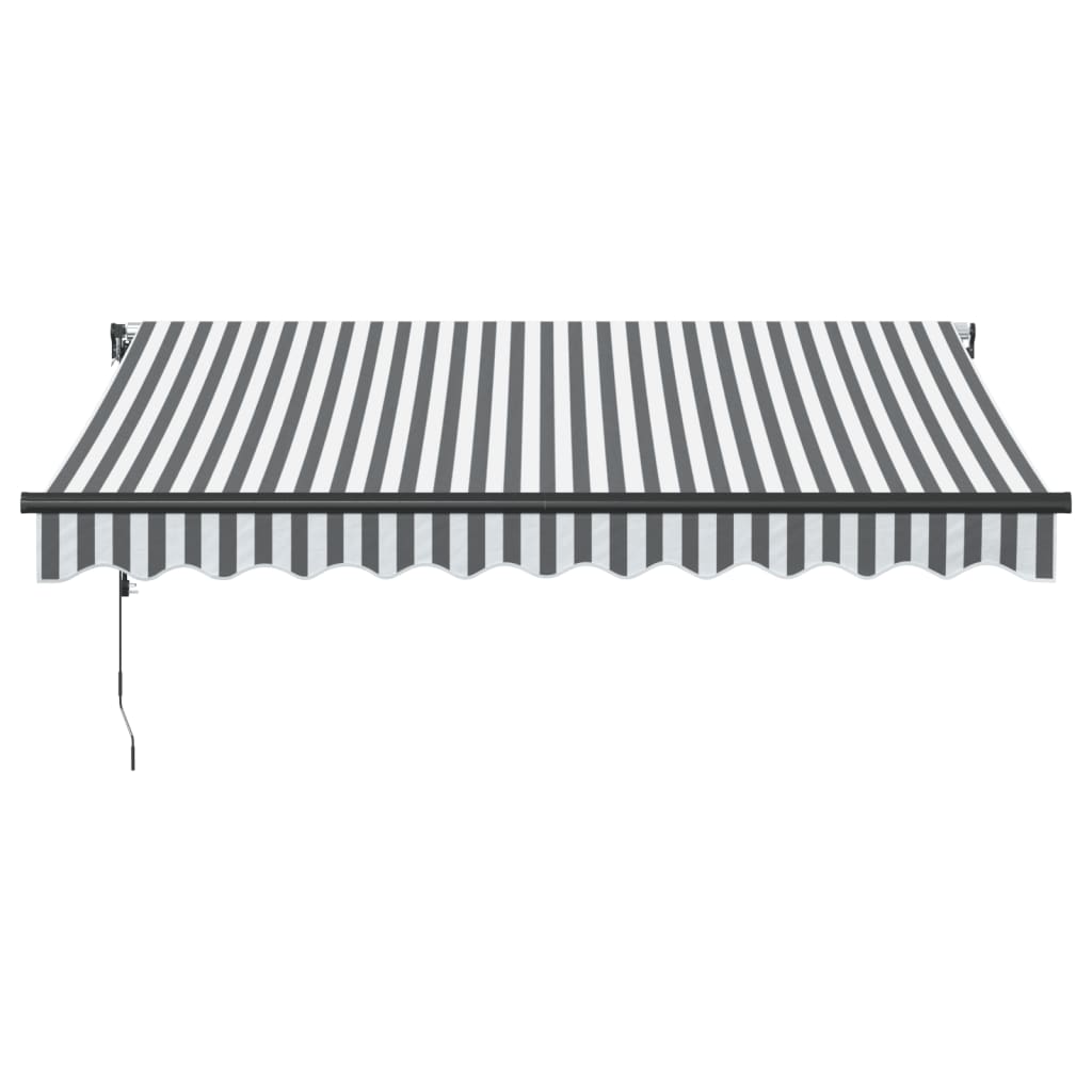 vidaXL Copertină retractabilă automat, antracit/alb, 300x250 cm