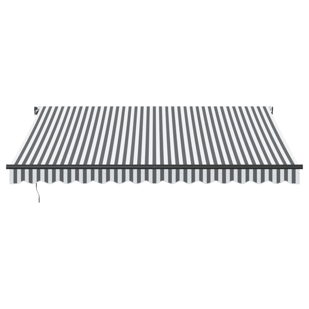 vidaXL Copertină retractabilă manual, antracit/alb, 400x300 cm