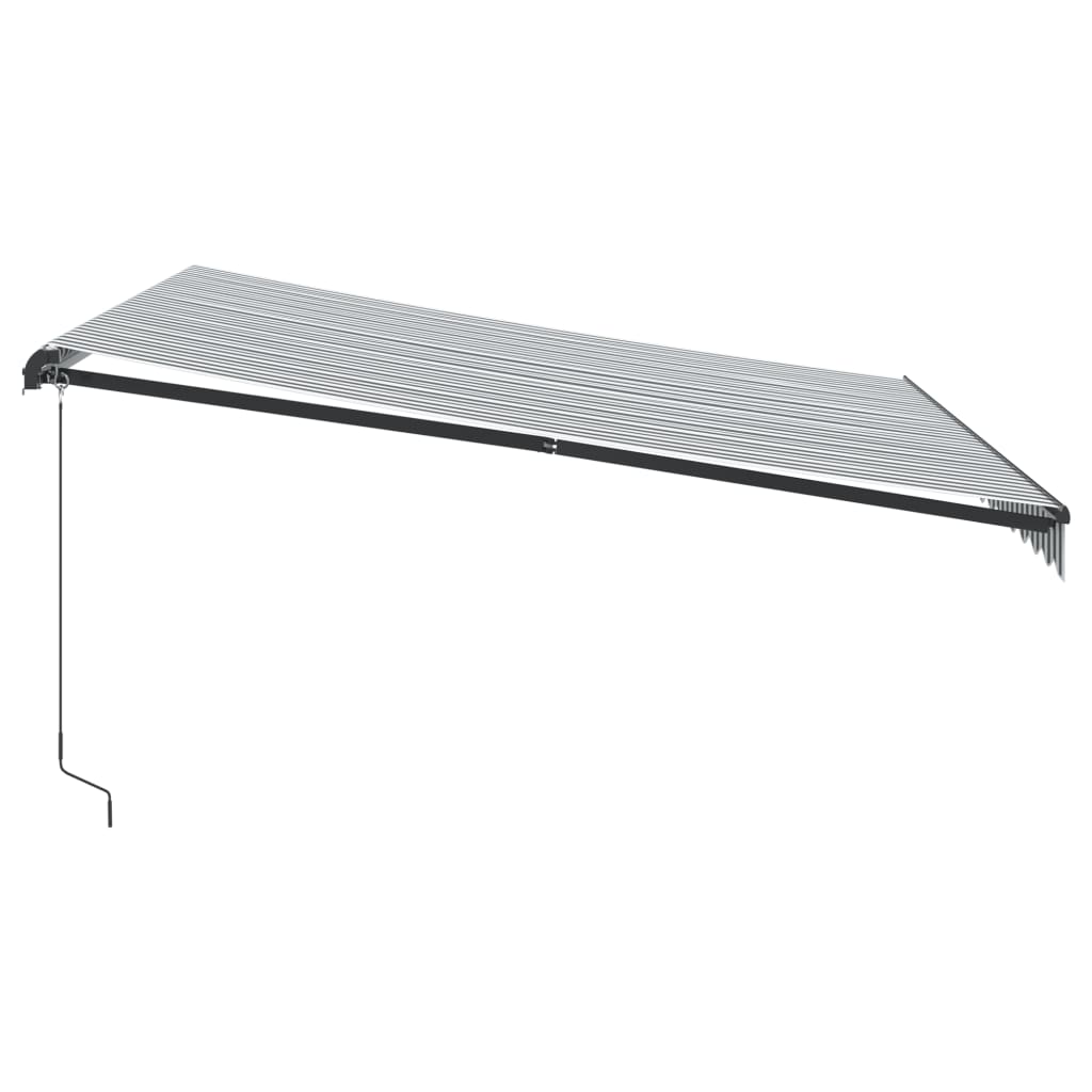 vidaXL Copertină retractabilă manual, antracit/alb, 400x300 cm