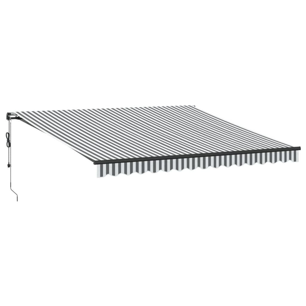 vidaXL Copertină retractabilă automat cu LED, antracit/alb, 400x300 cm