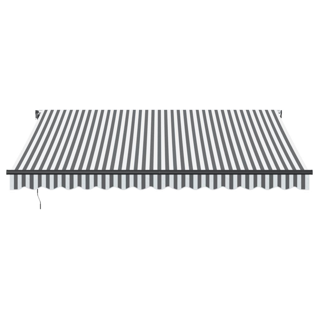 vidaXL Copertină retractabilă automat cu LED, antracit/alb, 400x300 cm