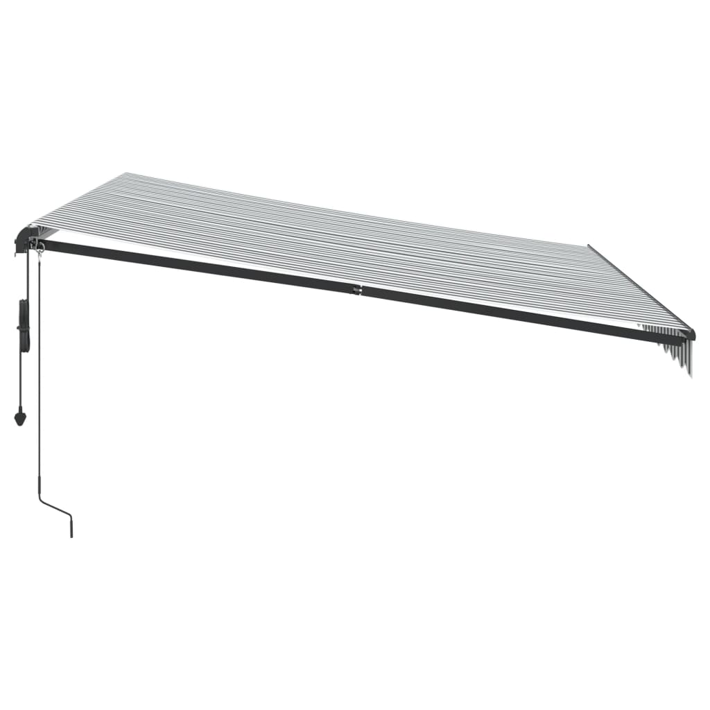 vidaXL Copertină retractabilă automat cu LED, antracit/alb, 400x300 cm