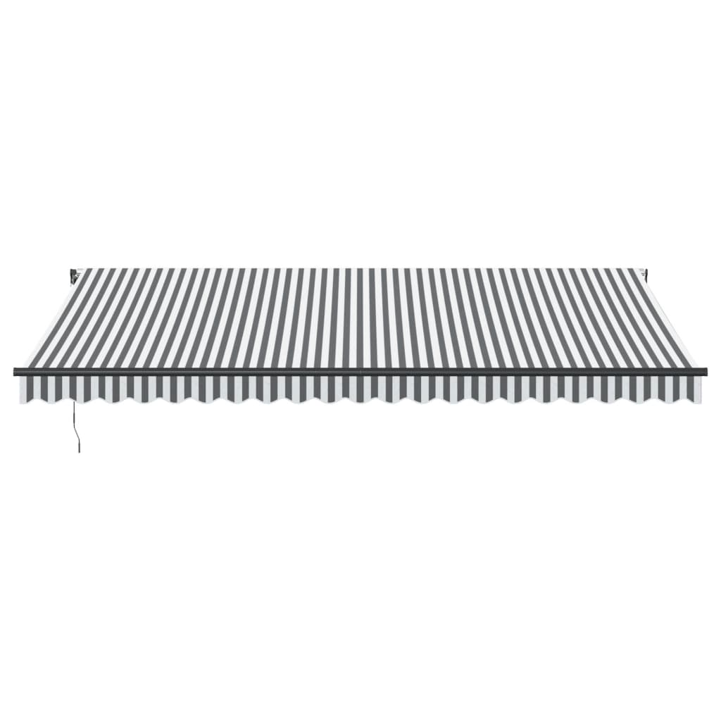 vidaXL Copertină retractabilă automat, antracit/alb, 500x300 cm