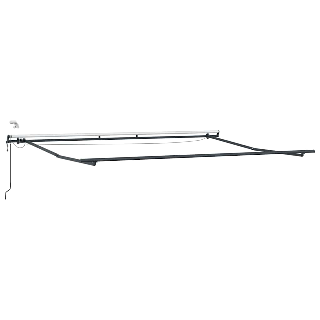 vidaXL Copertină retractabilă automat cu LED, antracit/alb, 500x300 cm