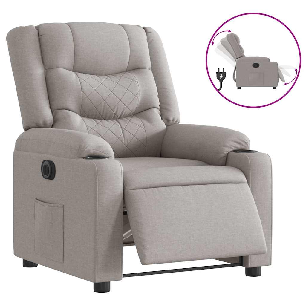vidaXL Scaun reclinabil electric Cloud Grey Fabric vidaXL Scaun reclinabil electric Cloud Grey Fabric