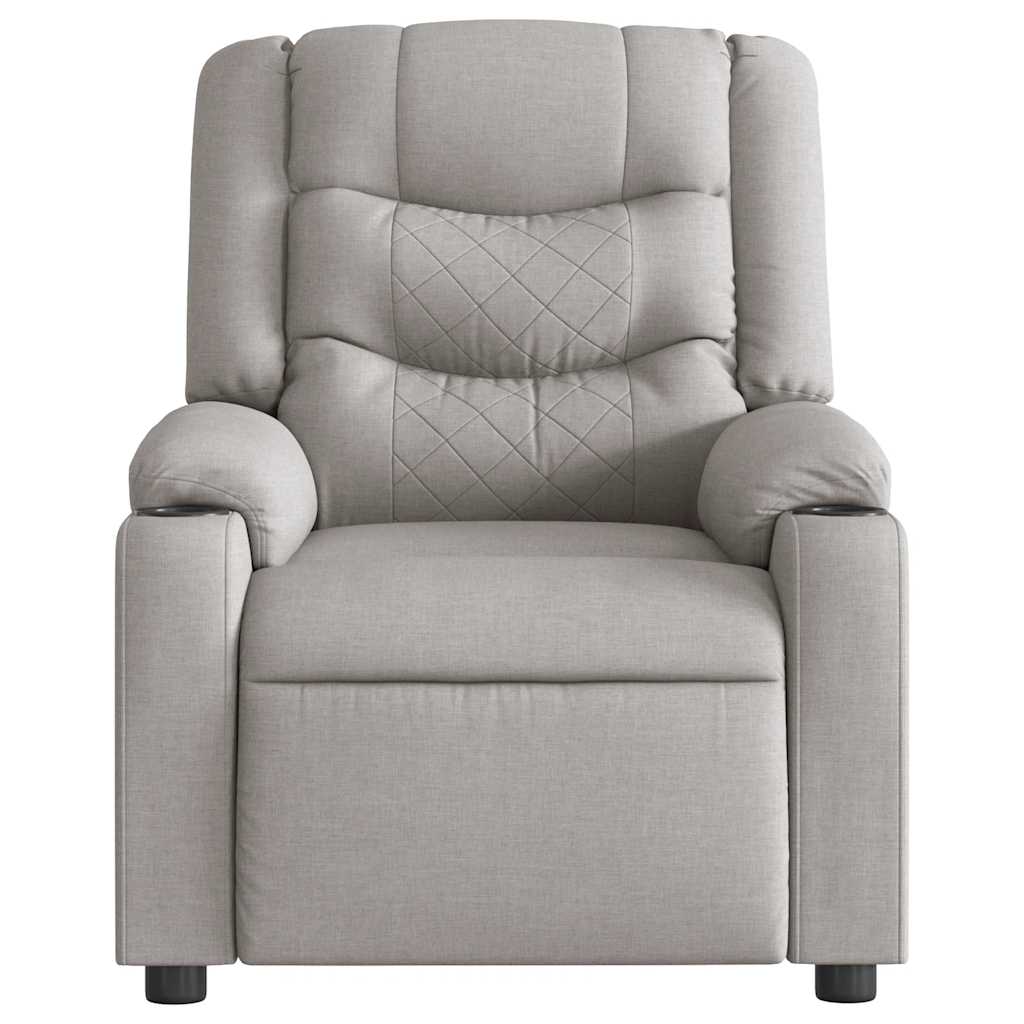 vidaXL Scaun reclinabil electric pentru masaj Cloud Grey Fabric vidaXL Scaun reclinabil electric pentru masaj Cloud Grey Fabric