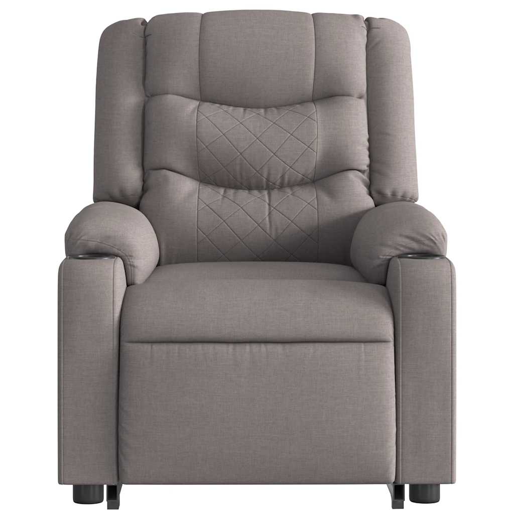 vidaXL Fotoliu electric rabatabil cu ridicare, gri taupe, textil